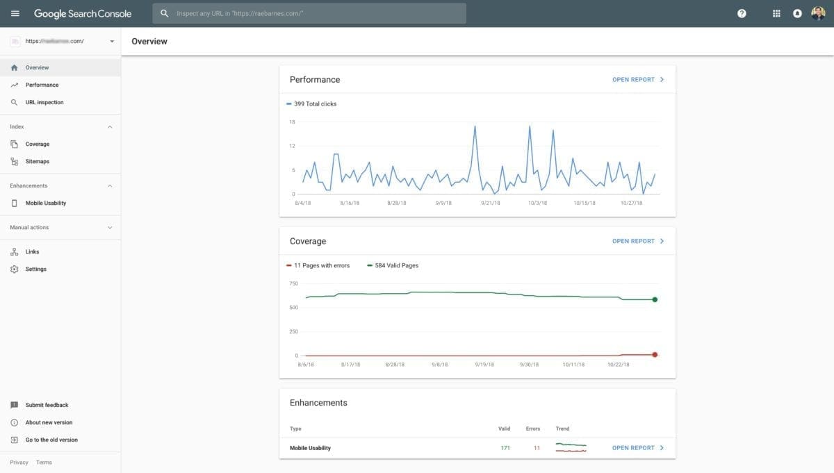 SEO for Photographers - Google Console