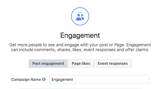 facebook marketing for photographers - engagement campaign