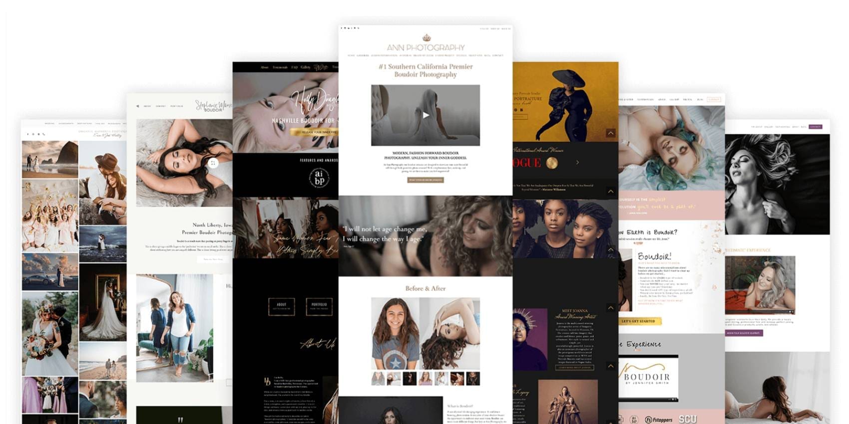 Photography sales funnel examples and landing page designs